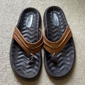 Sperry Men's Dark Brown and Tan Sandals